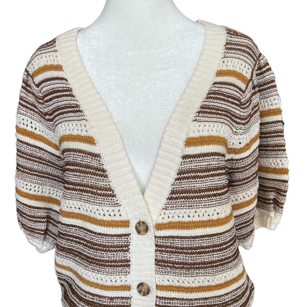 HOUSE OF HARLOW 1960 Crochet Knit Crop Cardigan - Picture 4 of 7